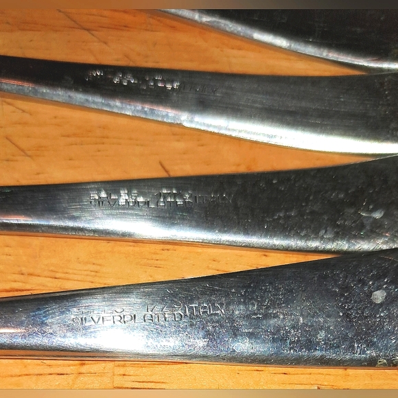 SERVING FORKS & SPOONS Silverplated ITALY EALES 1779 (2 SETS) - Picture 14 of 16